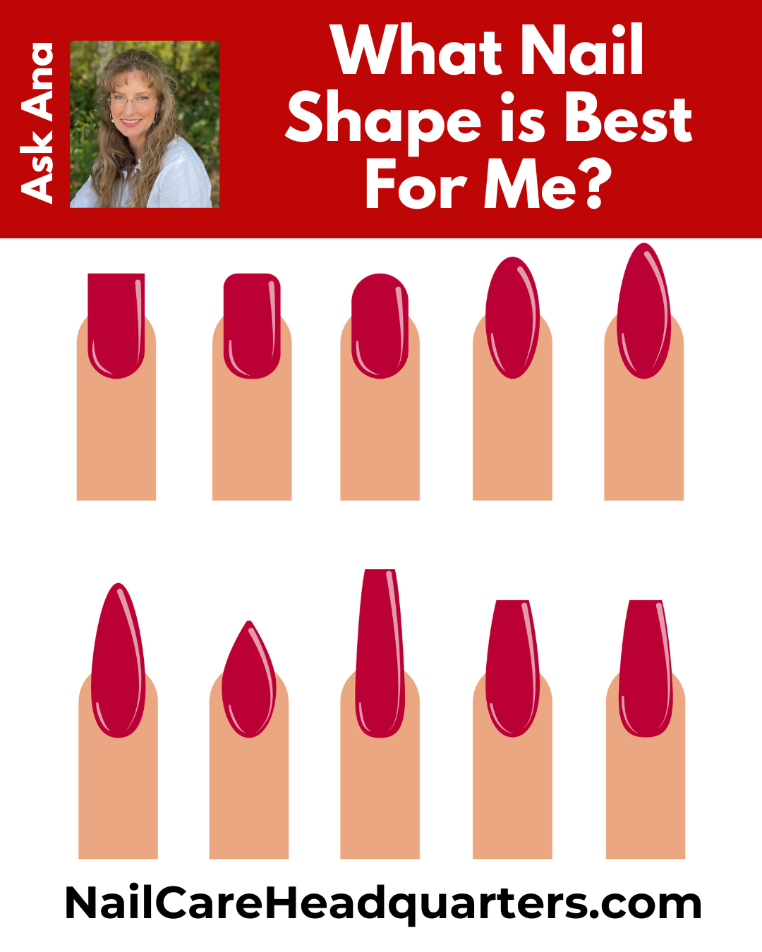 Image of different nail shapes